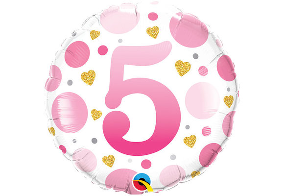 Pink Dots - Age 5 - 18 inch - Qualatex