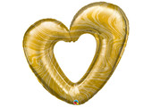 SALE > Marble Open Heart - Gold - Q42"/105cm