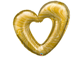 SALE > Marble Open Heart - Gold - Q42"/105cm