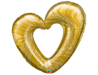 Marble Open Heart - Gold - Q42"/105cm