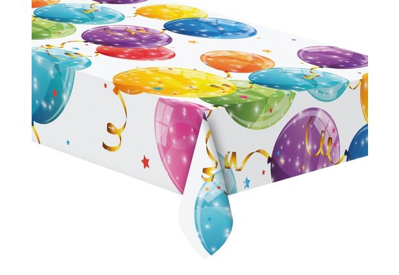 Table Cover Plastic - Sparkling Balloons - 120 x 180