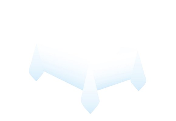 Table Cover Paper - Ombre - Blue - 120 x 180 cm