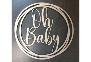 LS - Oh Baby - hout - 40 x 45cm/3mm
