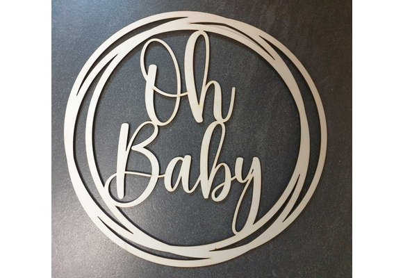 LS - Oh Baby - Swirl - hout - 40 x 45cm/4mm
