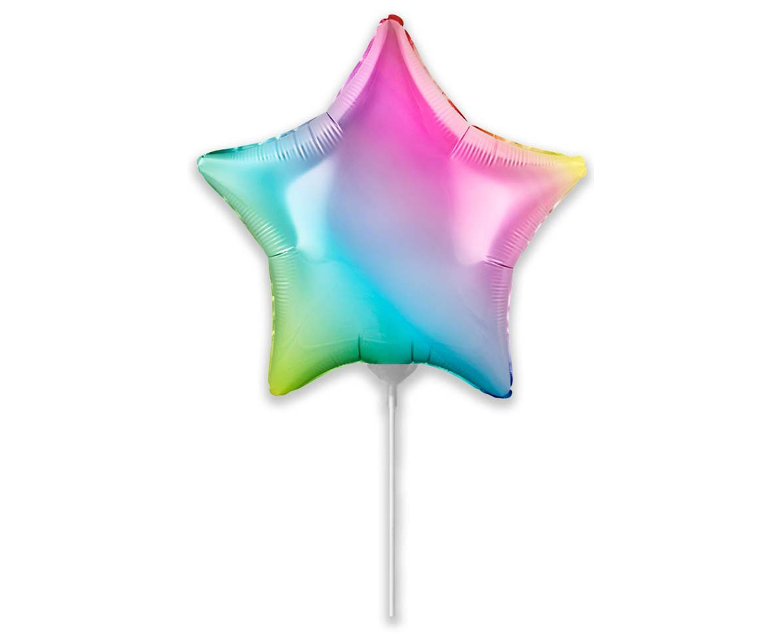 SALE > Star - Ombre Pastel Rainbow - 9Inch/22cm - 5 count