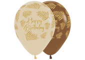 Sempertex 12 inch  - Happy Birthday - Palms - Glitter Ink