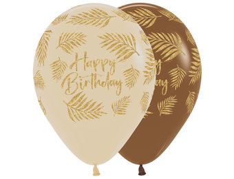 Sempertex 12 inch  - Happy Birthday - Palms - Glitter Ink