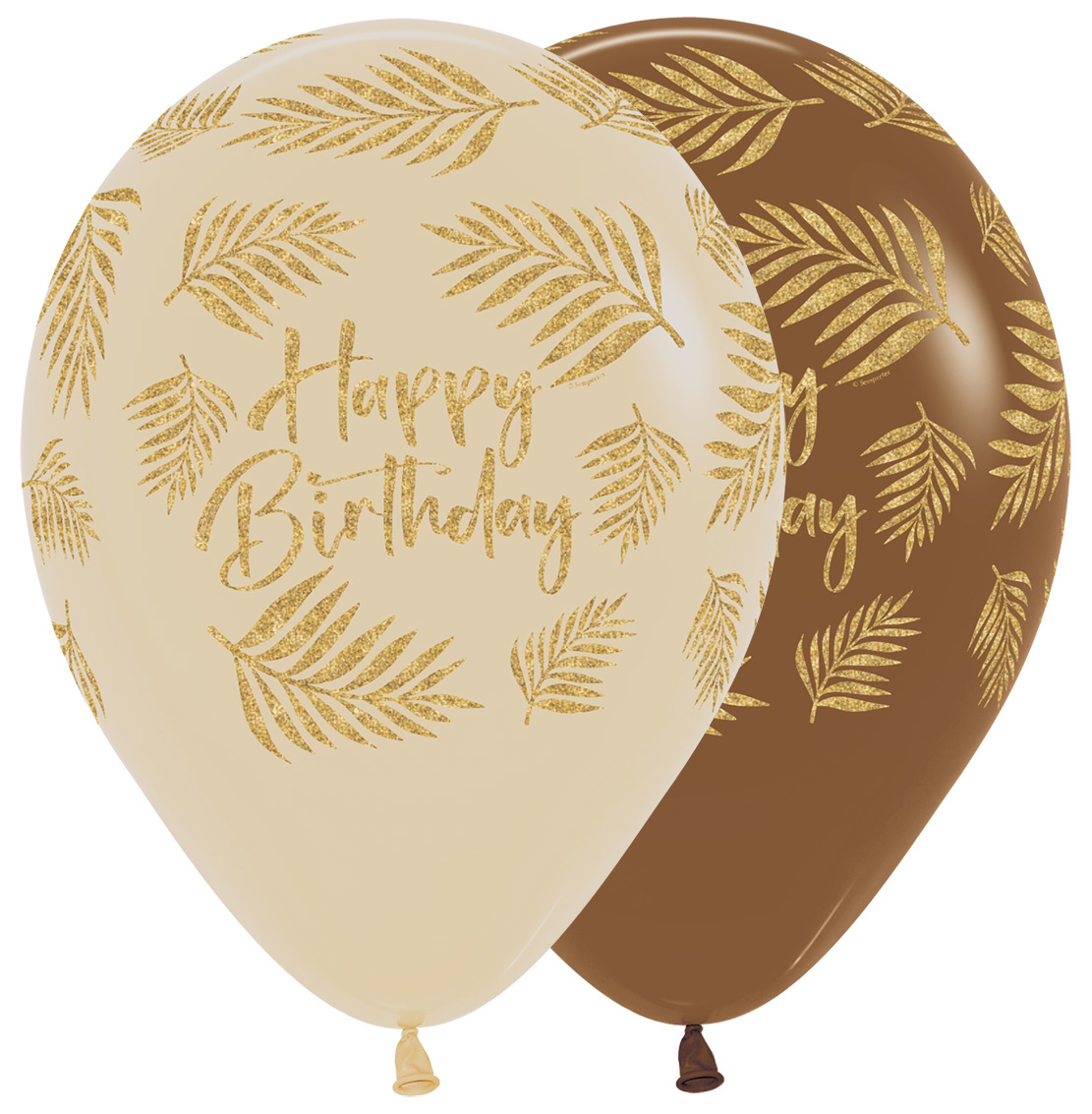Sempertex 12 inch  - Happy Birthday - Palms - Glitter Ink