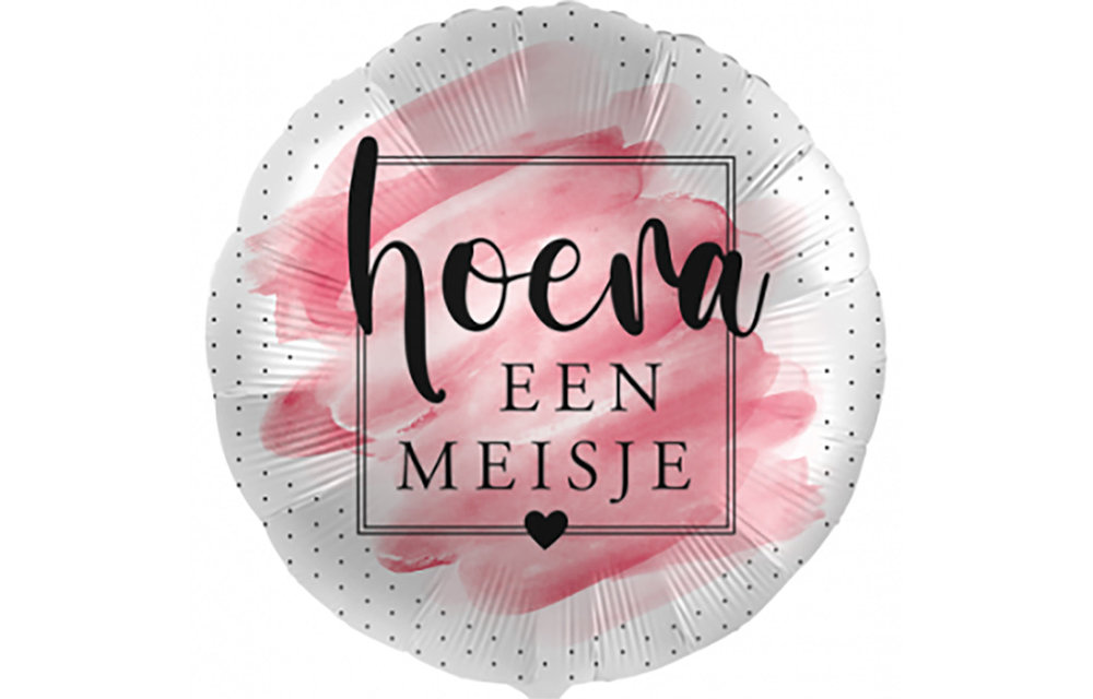 Hoera een Meisje - 18"/45cm - 2 pieces ***