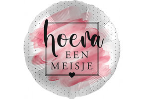 Hoera een Meisje - 18 inch - 2 stuks ***