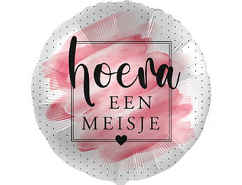 Hoera een Meisje - 18"/45cm - 2 stuks ***
