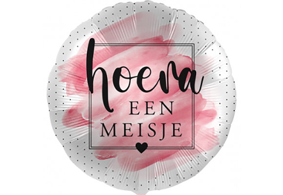 Hoera een Meisje - 18"/45cm - 2 stuks ***