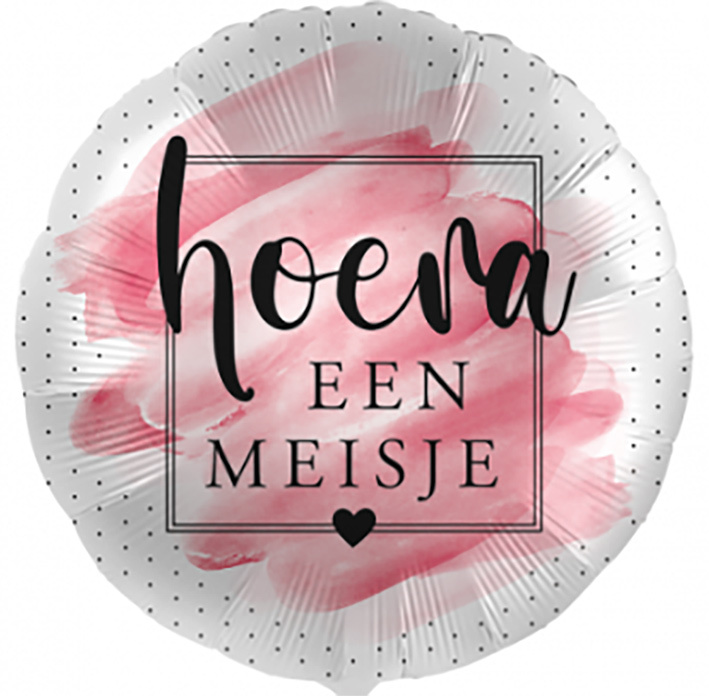 Hoera een Meisje - 18"/45cm - 2 stuks ***