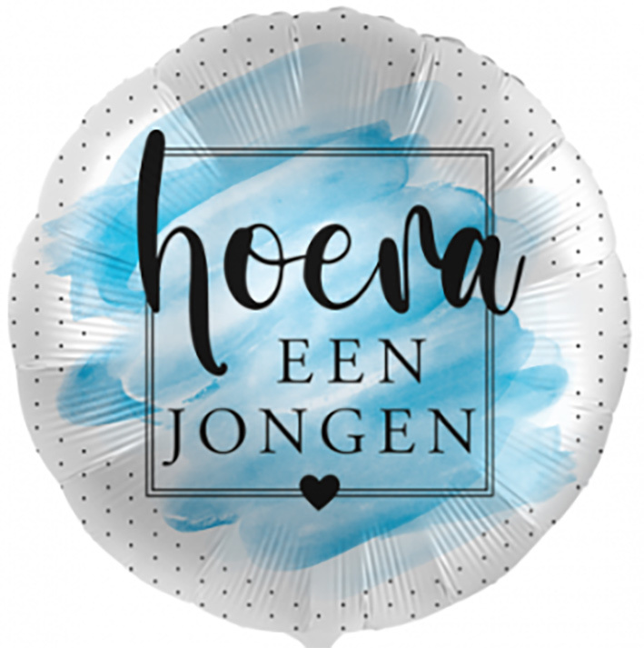 Hoera een Jongen - 18"/45cm - 2 stuks ***