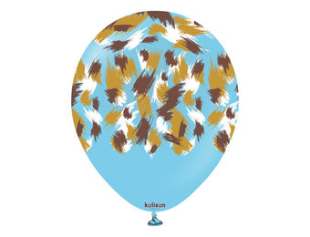 SALE > KALISAN.12" - Savanna  Print - Baby Blue - 25 stuks