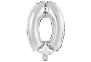 Cijfer Mini Silver - 0 - A34cm - zelfsluitend