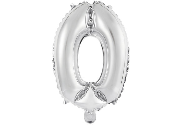 Cijfer Mini Silver - 0 - A34cm - zelfsluitend