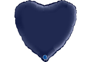Heart - Satin Navy Blue - GR36"/91cm