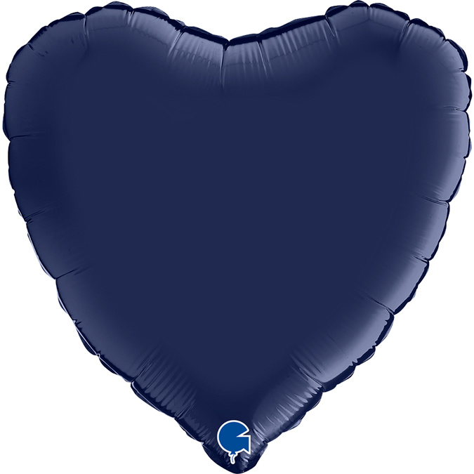 Heart - Satin Navy Blue - GR36"/91cm