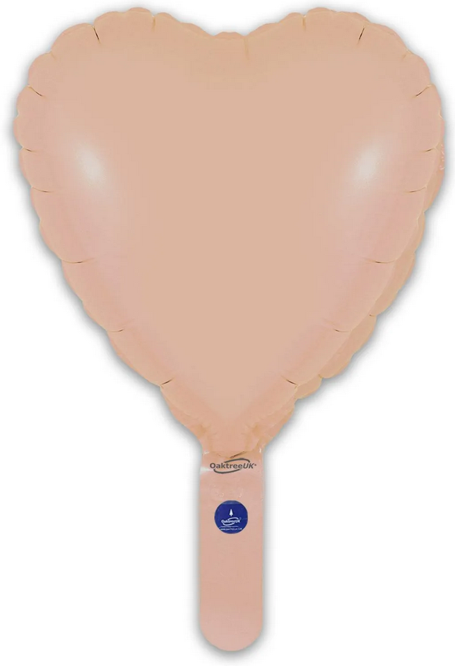 Heart - Matte Nude - 9inch - verpakt 5stks - zelfsluitend