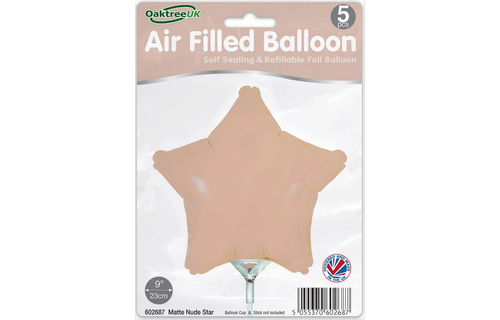 Star - Matte Nude - 9inch - package 5 count - with valve