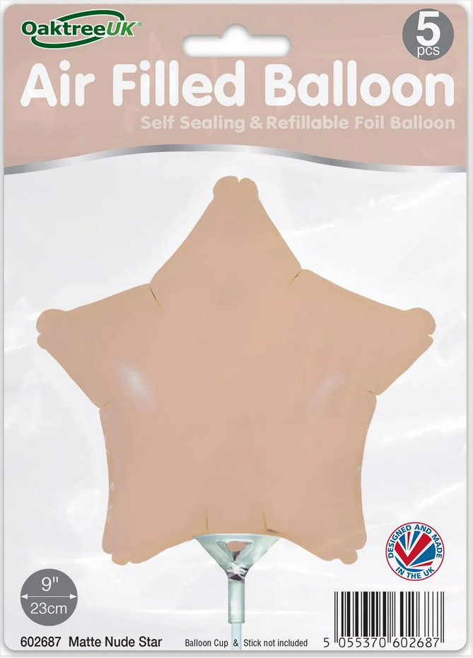 Star - Matte Nude - 9inch - package 5 count - with valve