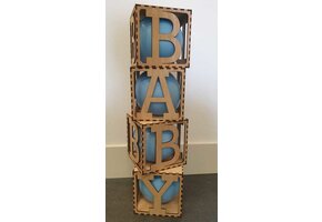 LS - Letterblok - CUTOUT BABY - 15 x 15cm