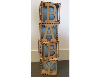 LS - Letterblok - CUTOUT BABY - 15 x 15cm