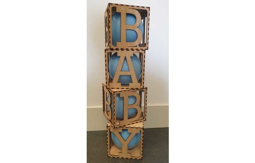 LS - Letterblok - CUTOUT BABY - 15 x 15cm