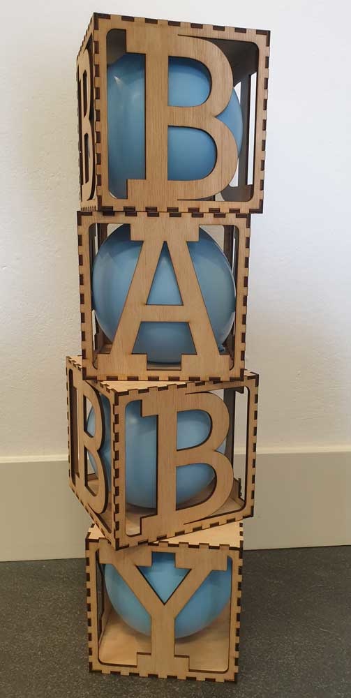 LS - Letterblok - CUTOUT BABY - 15 x 15cm