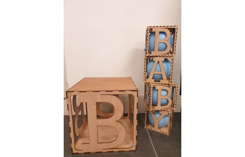 LS - Letterblok - CUTOUT BABY - 15 x 15cm