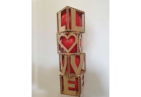 LS - Letterblok - CUTOUT LOVE - 15 x 15cm
