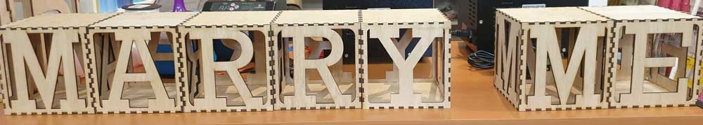 LS - Letterblok - CUTOUT MARRY ME - 15 x 15cm