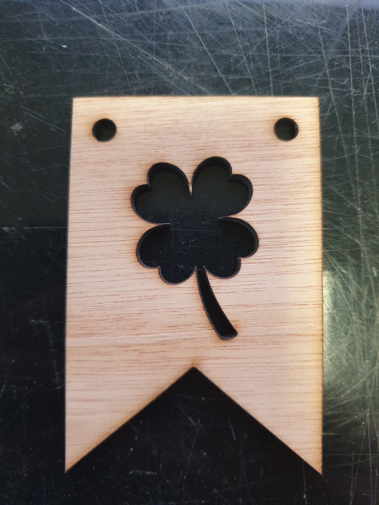 LS - Vlag Langwerpig - Hout - 5 x 7,5cm