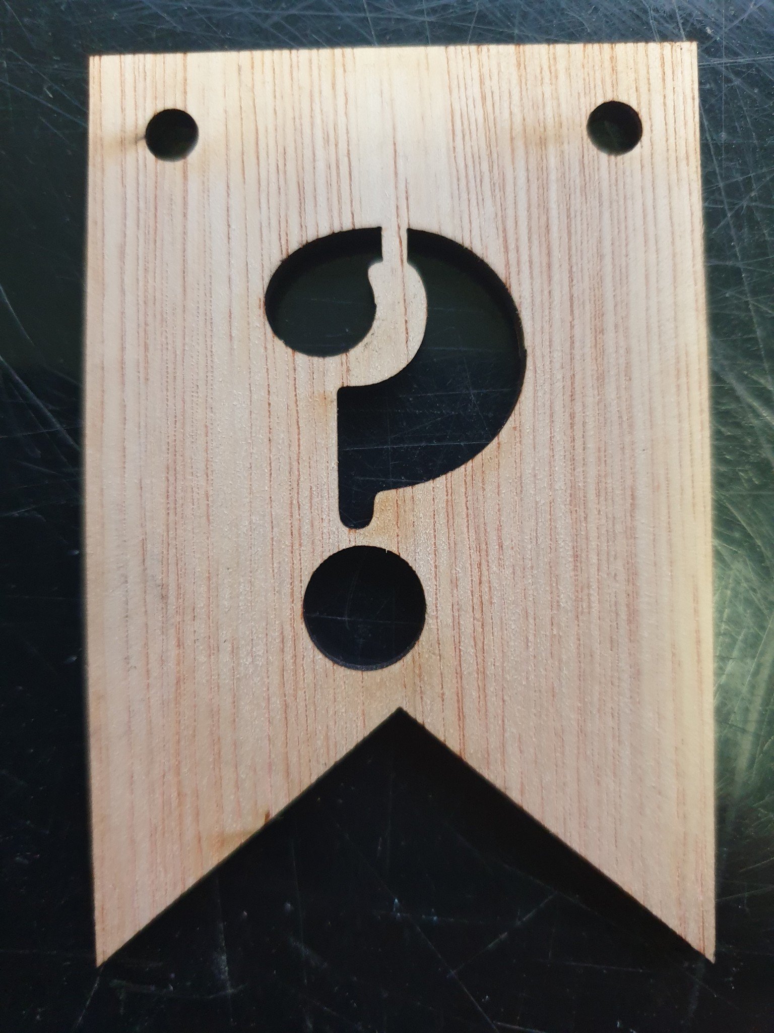 LS - Vlag Langwerpig - Hout - 5 x 7,5cm