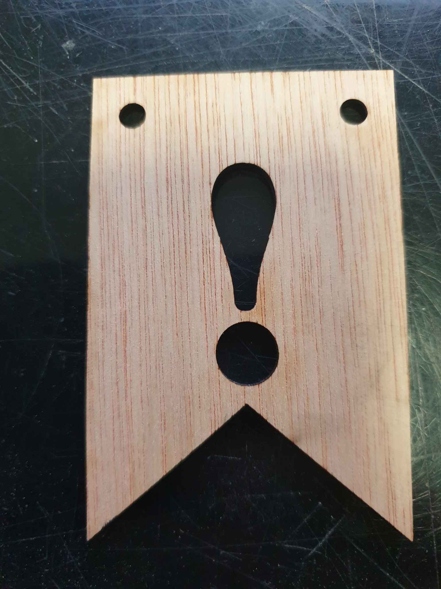 LS - Vlag Langwerpig - Hout - 5 x 7,5cm