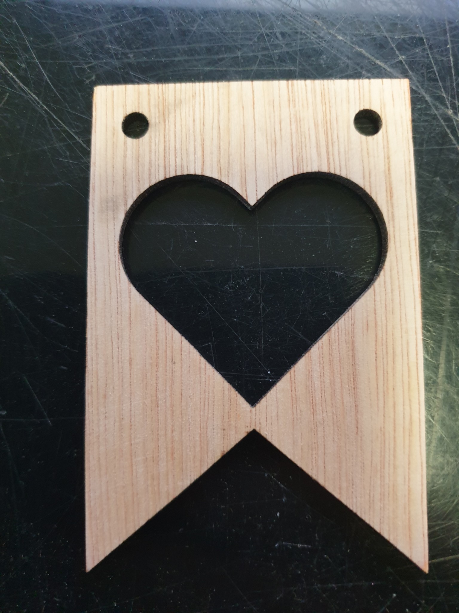 LS - Vlag Langwerpig - Hout - 5 x 7,5cm