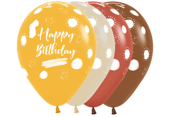 R12 - Happy Birthday - Terra - Natural Assortment-25 pcs