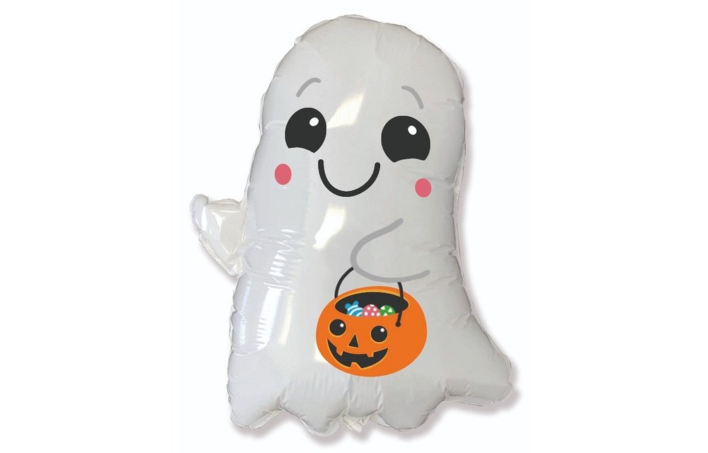 Ghost with Bucket - Halloween - 24 inch - Flex