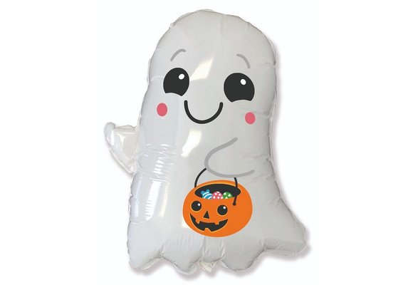 Ghost with Bucket - Halloween - 24 inch - Flex