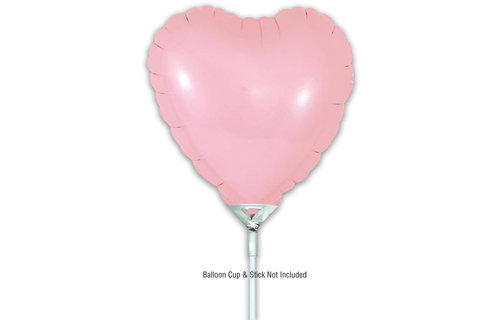 Heart - Matte Pink - 9inch - package 5 count - with valve