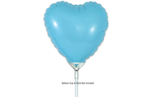 Heart - Matte Blue - 9inch - verpakt 5stks - zelfsluitend