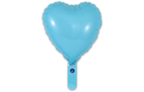 Heart - Matte Blue - 9inch - verpakt 5stks - zelfsluitend