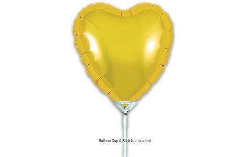 Heart - Gold - 9inch - verpakt 5stks - zelfsluitend