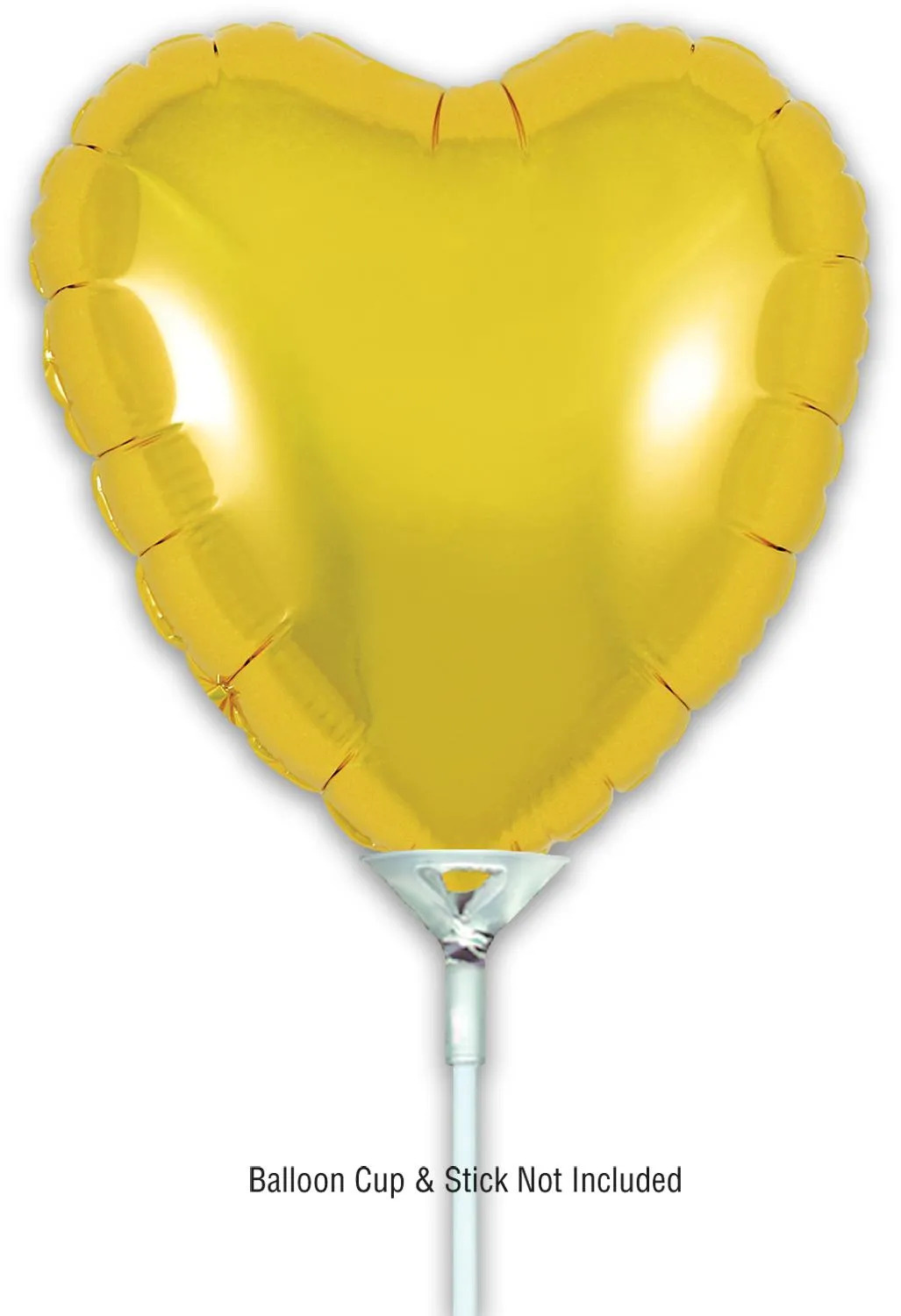 Heart - Gold - 9inch - package 5 count - with valve