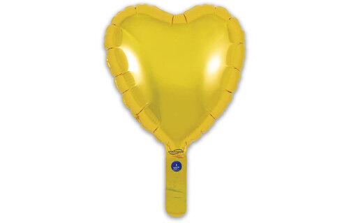 Heart - Gold - 9inch - package 5 count - with valve