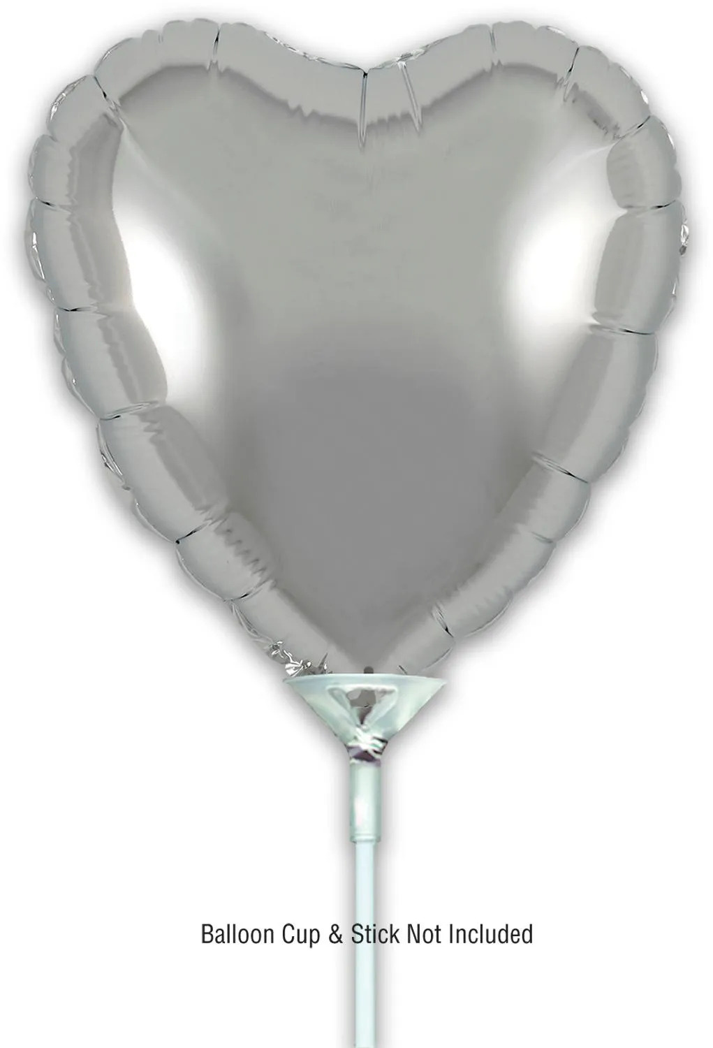 Heart - Silver - 9inch - verpakt 5stks - zelfsluitend