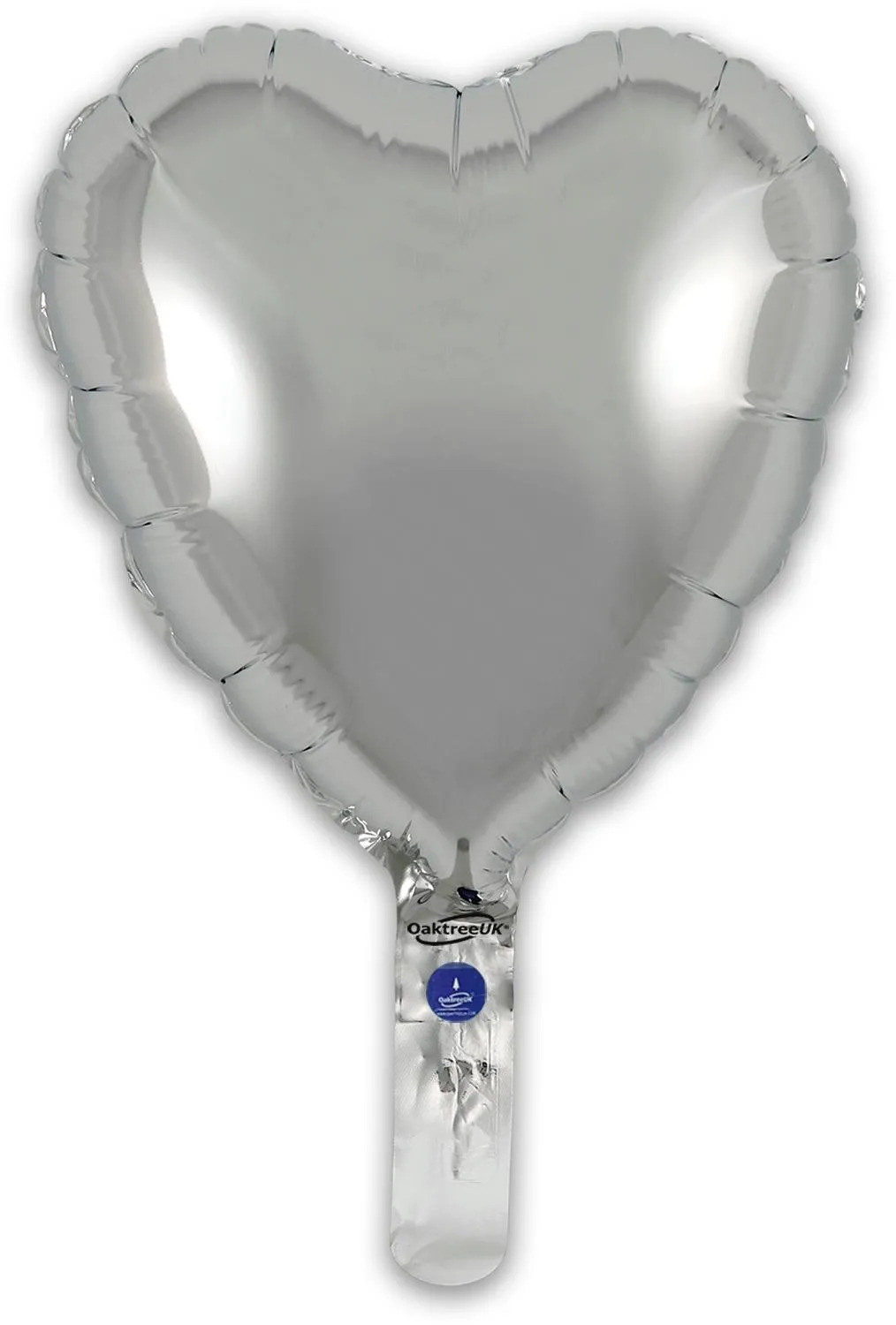 Heart - Silver - 9inch - package 5 count - with valve