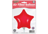 Star - Red - 9inch - package 5 ct - with valve
