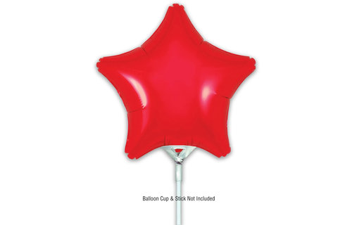 Star - Red - 9inch - package 5 count - with valve